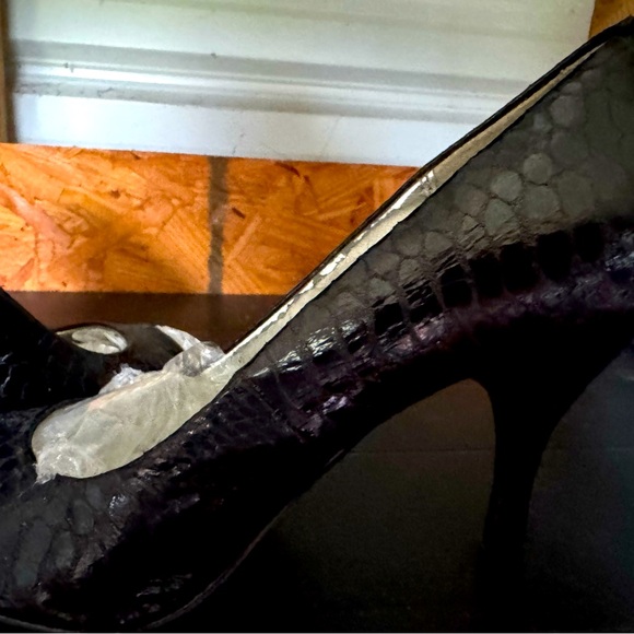 Rampage Black Peep-Toe Heels worn twice EUC SIZE 8 - Picture 5 of 6